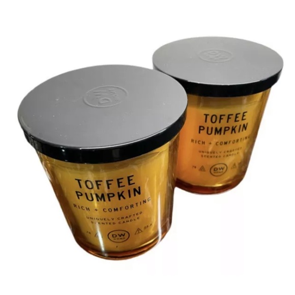 DW Home NWT! F ALL TOFFEE PUMPKIN 25.4oz JUMBO Dble. WickCandle 90 HR. Burn Time - Picture 2 of 3